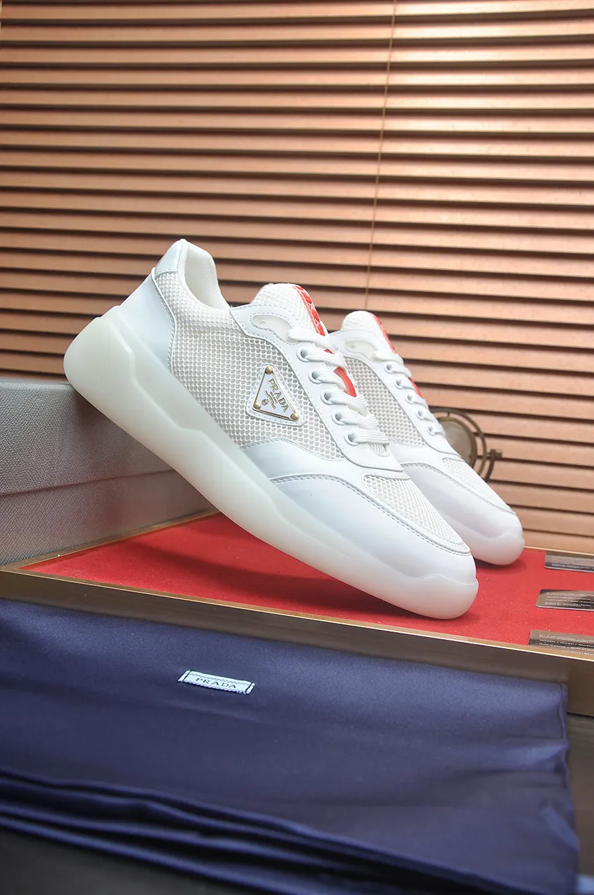 Men's shoes 💰620💶 [PRADA] Top original, new season, high quality original goods, top high mercerized cowhide combined with original breathable fabric + imported glue, imported stretch fabric inside with original cowhide feet, original thick outsole! Quality guaranteed! Code 38-45 (45 customized)